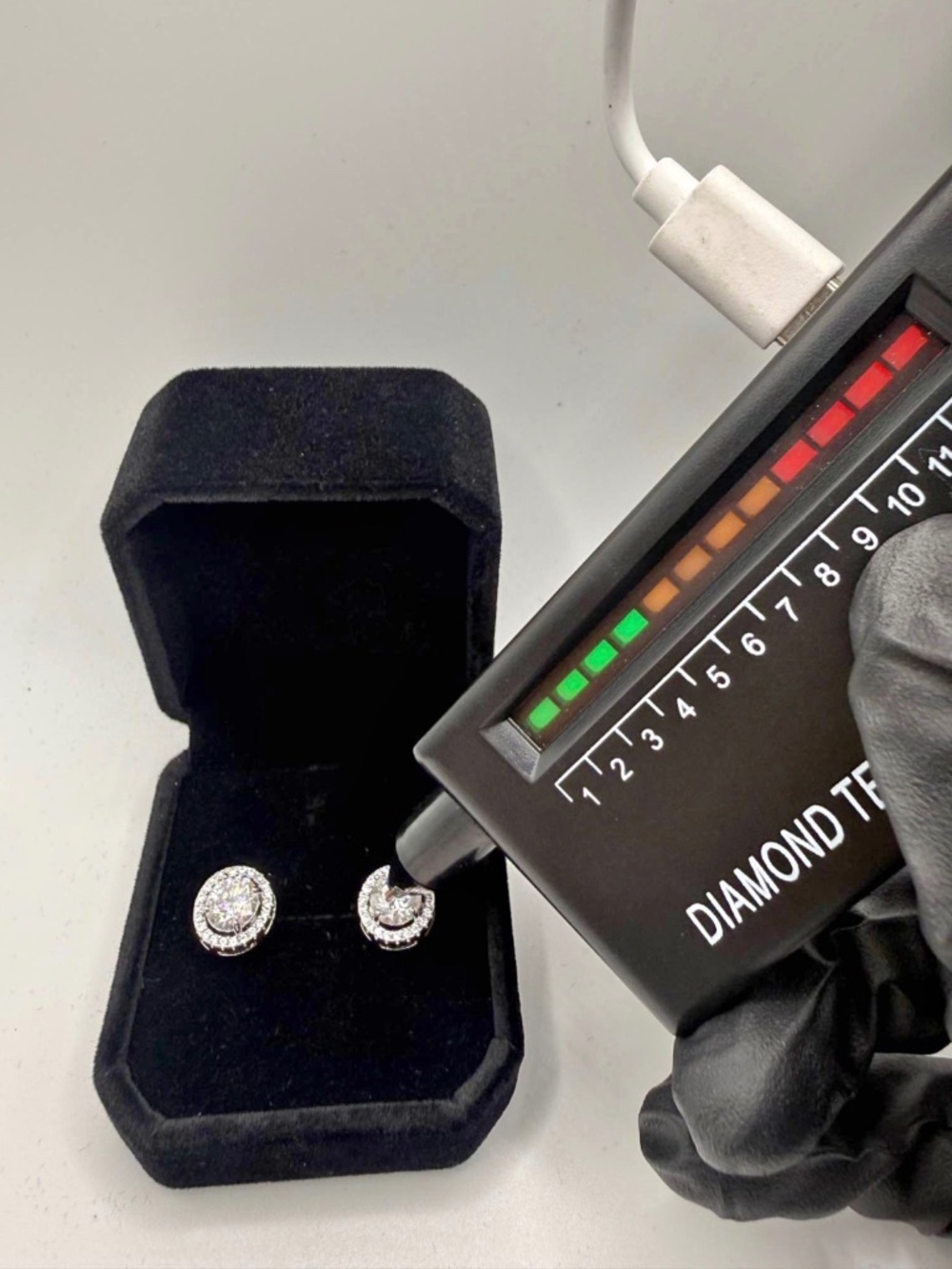 VVS1 Moissanite Halo Earrings